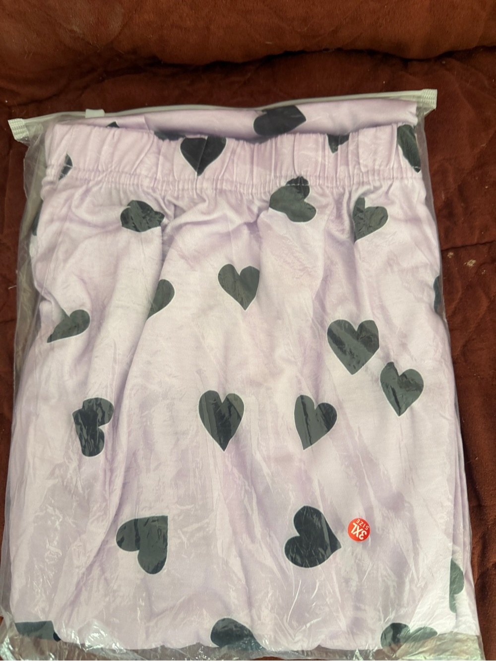 Lavender Heart-Print Pajama Pants - Cozy Lounge Wear